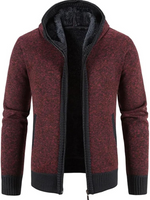 Hans Striped Zip-Up Winter Hoodie