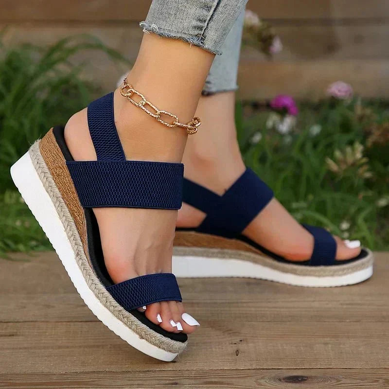 Emilia Crisscross Strap Platform Sandals