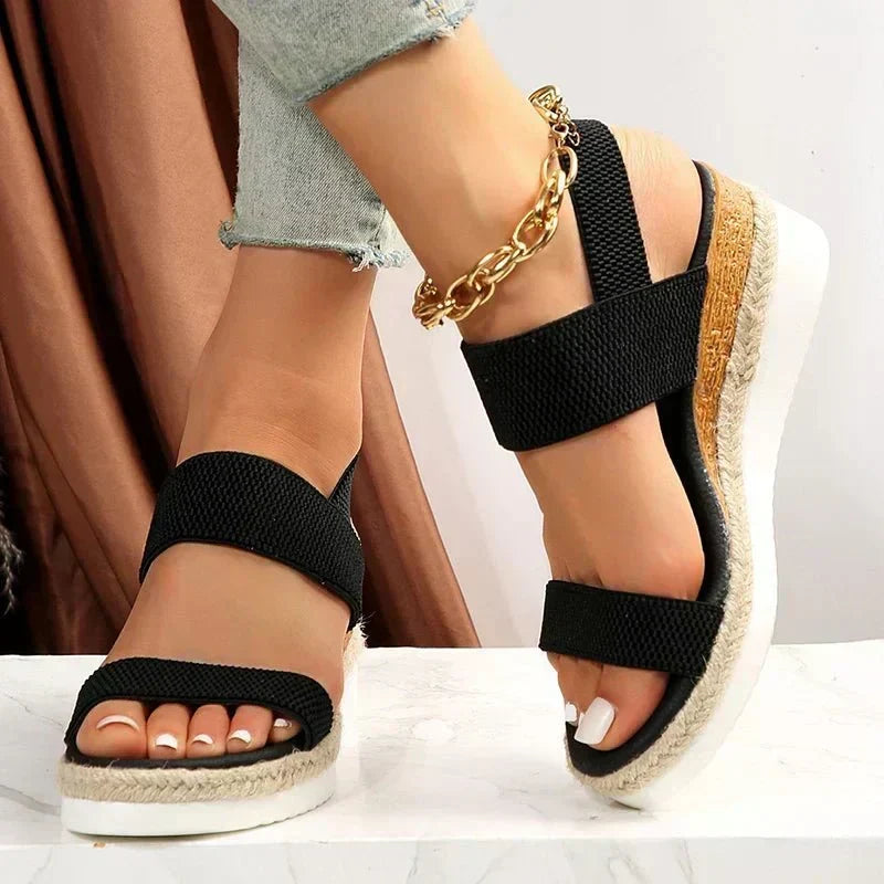 Emilia Crisscross Strap Platform Sandals