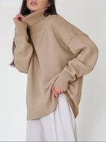 Claudia Oversize High-Neck Casual Sweater