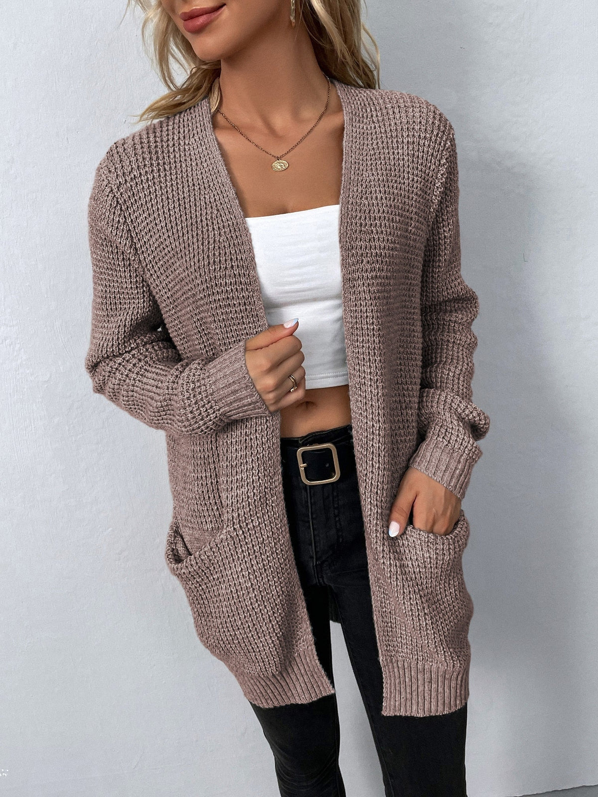 Doris Long Sleeve Open Front Cardigan