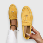 Pippa | Suede Tassel Slip-On Flat Moccasin Loafers