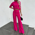 Verena Two-Piece Trouser Set with Long-Sleeve Top