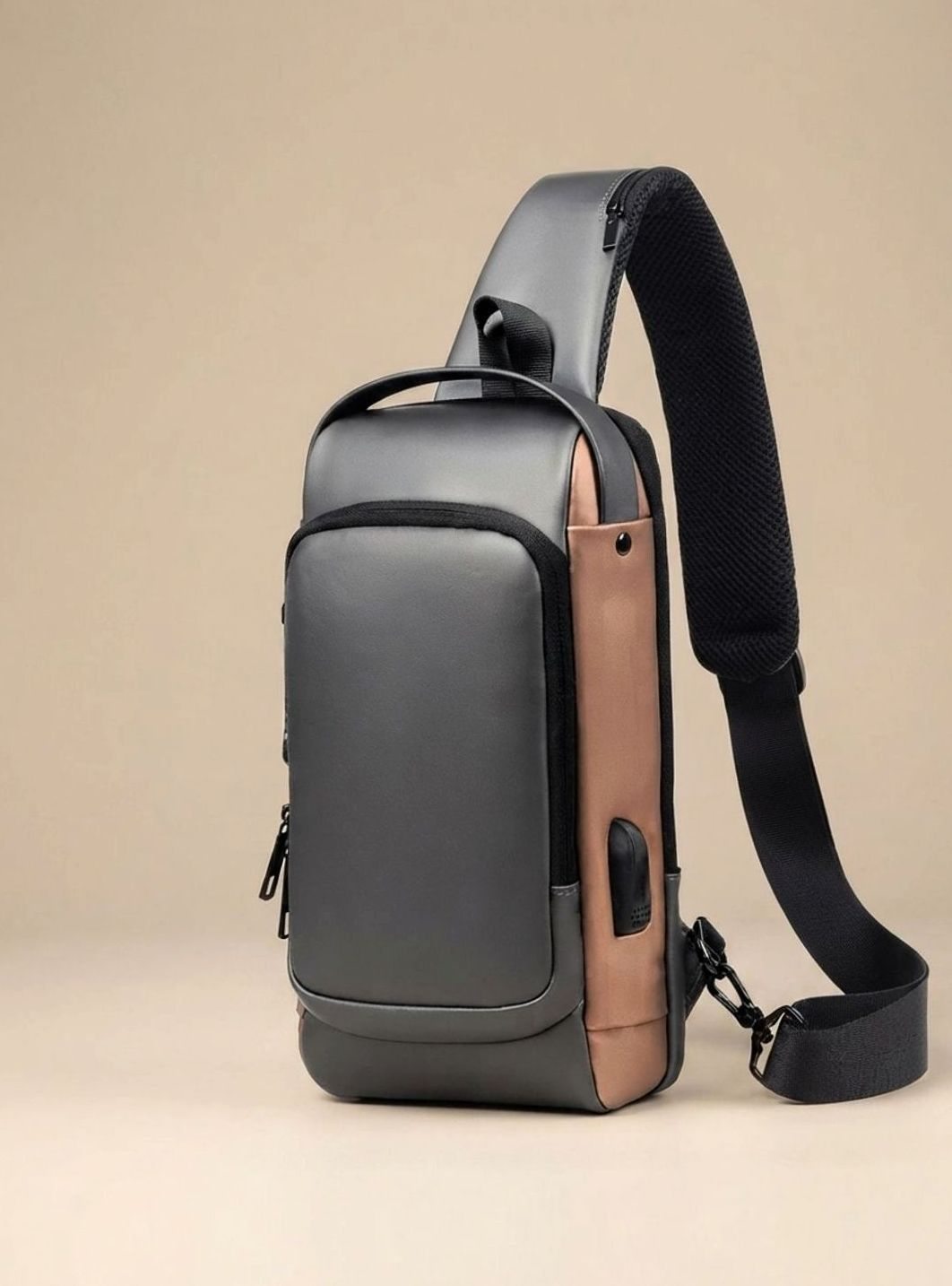 Thomas Water-Resistant Sling Bag with USB Charging Port