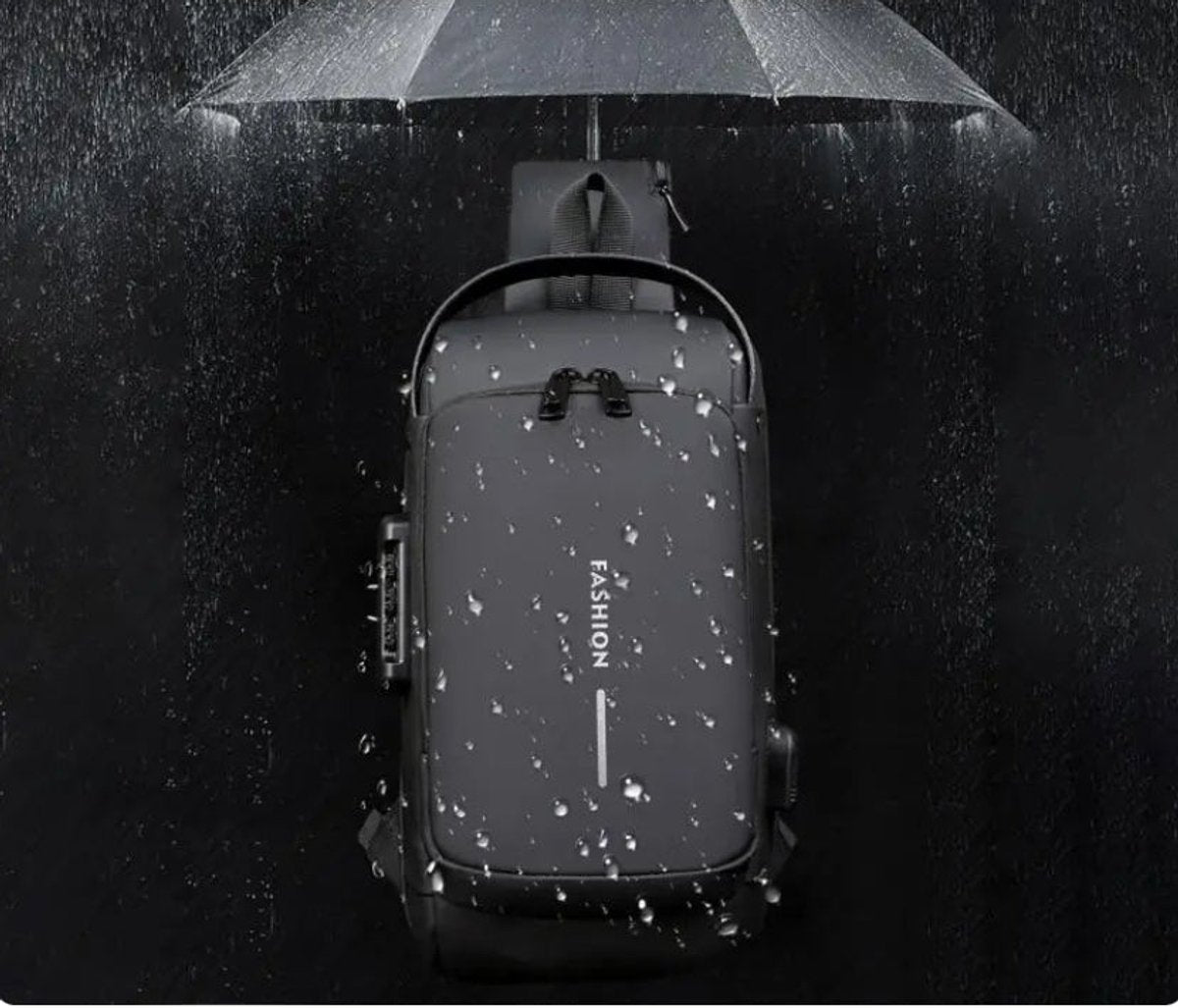 Leon Multifunctional Water-Resistant Crossbody Bag with USB Port