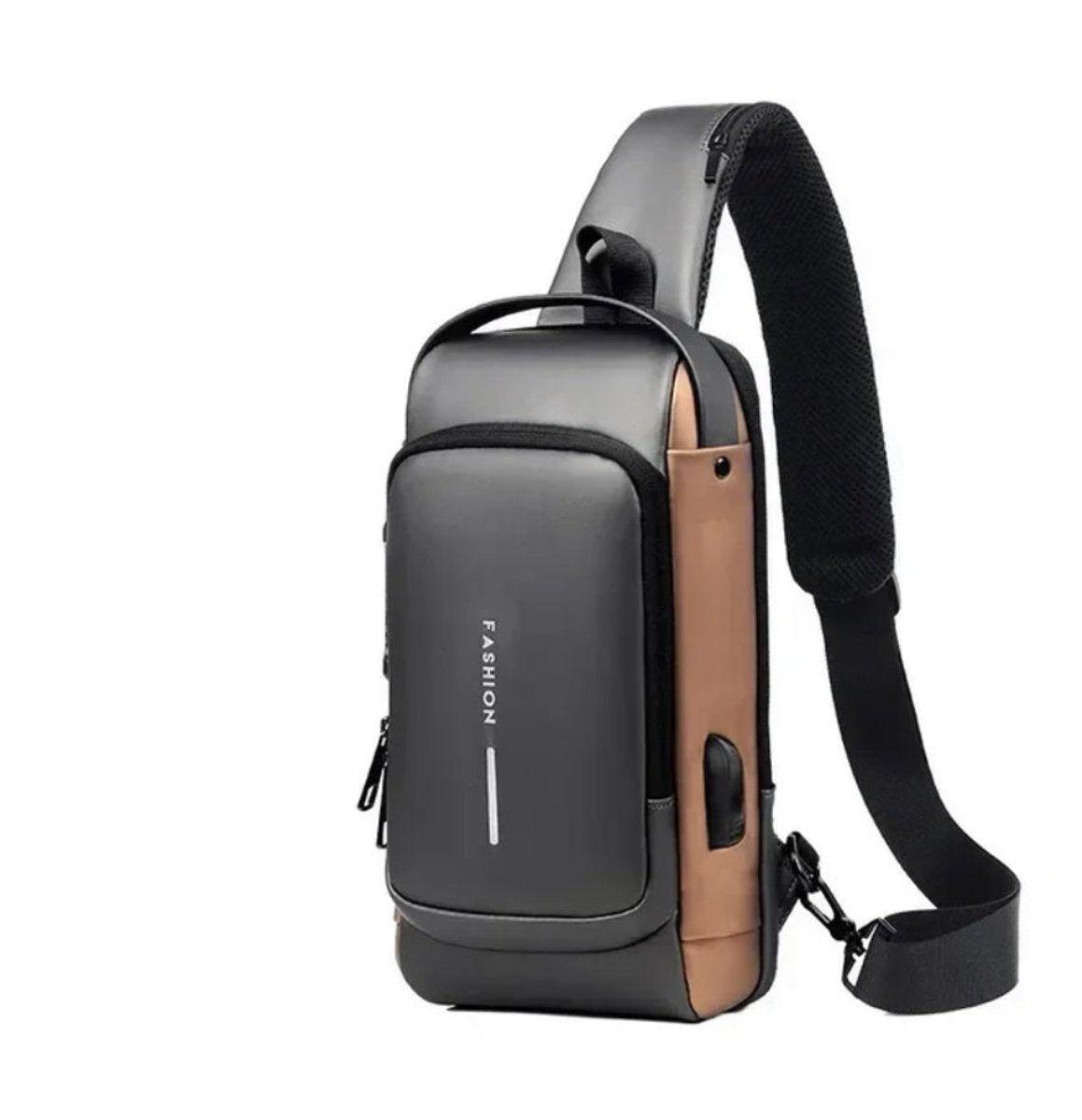 Leon Multifunctional Water-Resistant Crossbody Bag with USB Port