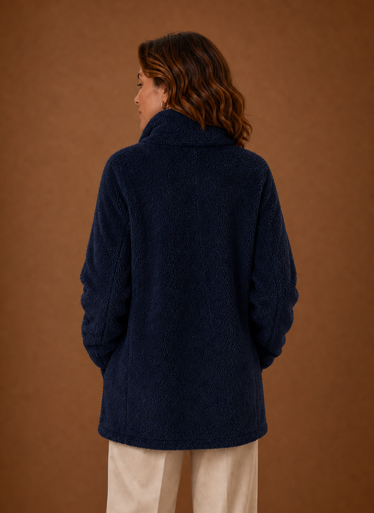 Women's Fleece Sherpa Zip Up Winter Jacket | Areleon