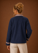 Women’s Barn Jacket - Check Collar Casual Coat | Areleon
