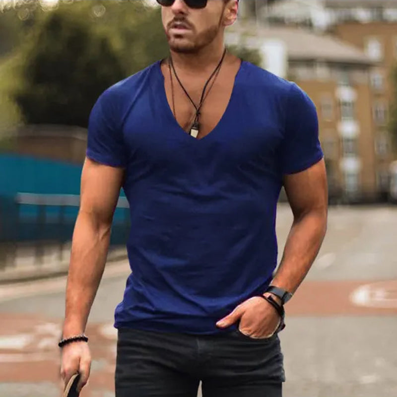 Alexander Deep V-Neck Casual T-Shirt