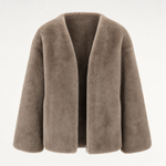 Norwood Teddy Fleece Jacket in taupe, product shot