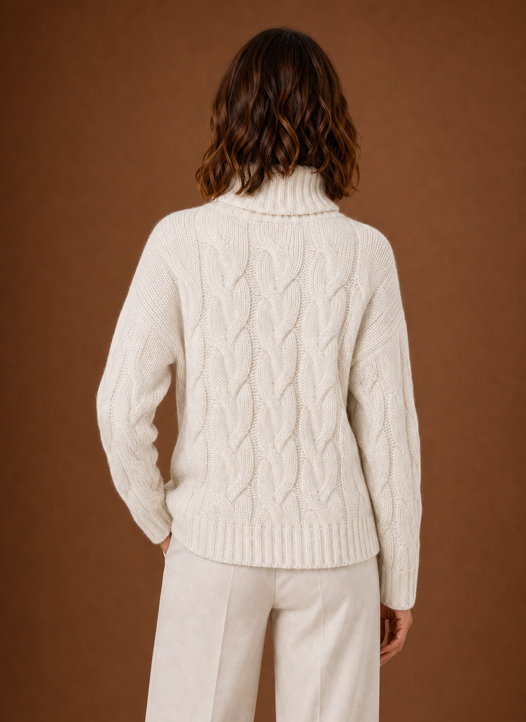 Women's Cable Knit Sweater - Pullover Knitwear | Areleon