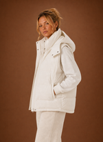 Women's Puffer Vest - Oversized Hooded Sleeveless Jacket | Areleon