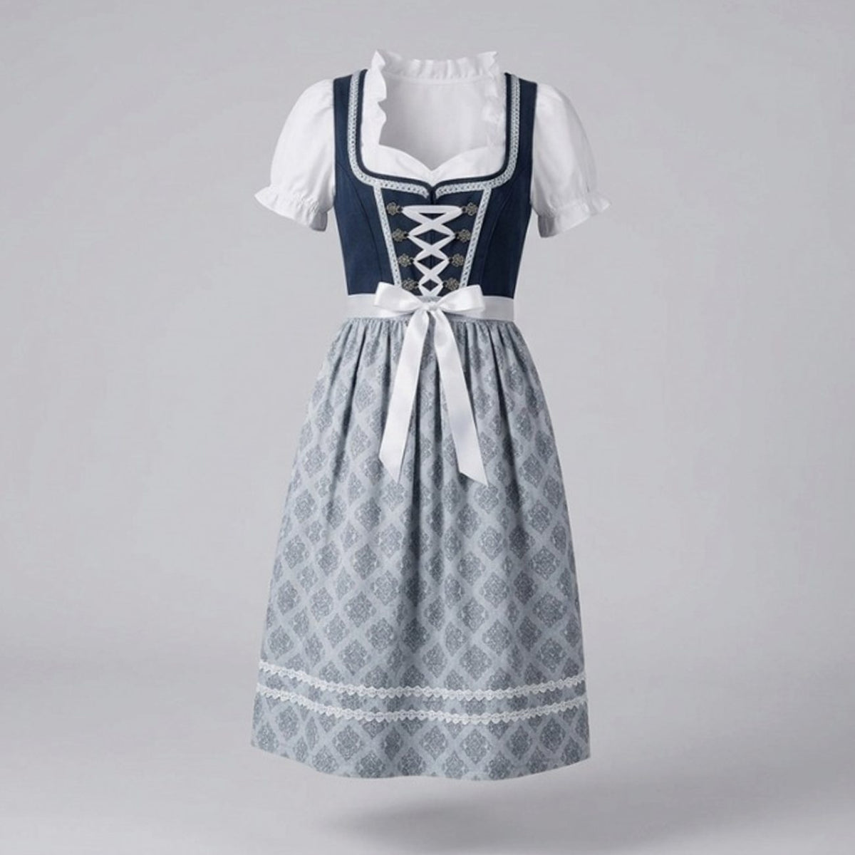 Elfriede Ruffle Blouse Apron Dirndl Dress