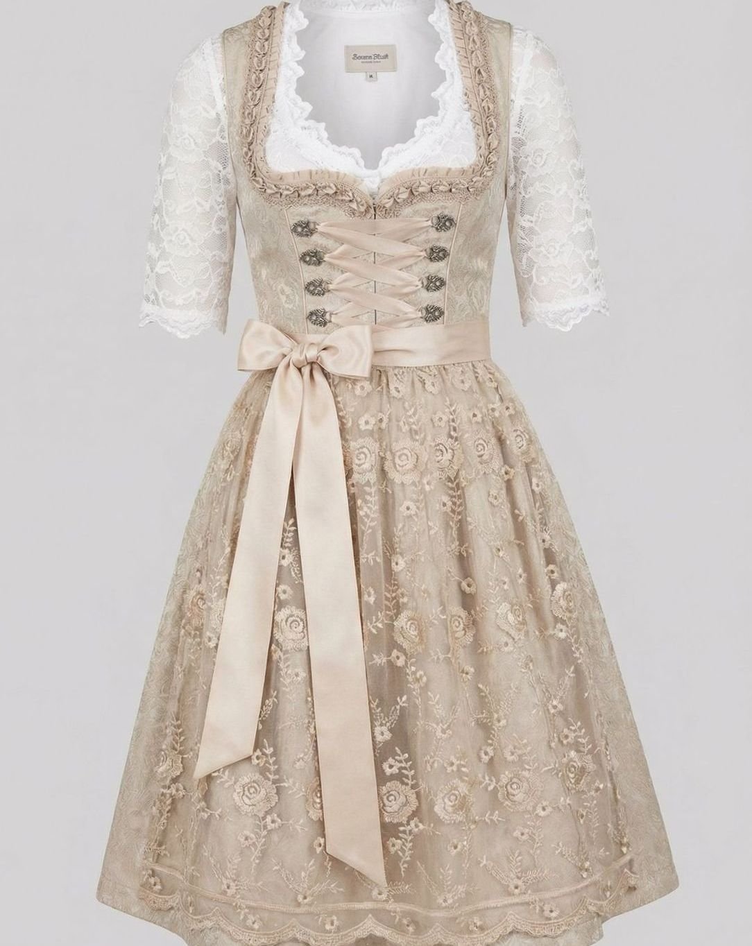Leonie Lace Blouse Embroidered Dirndl Dress