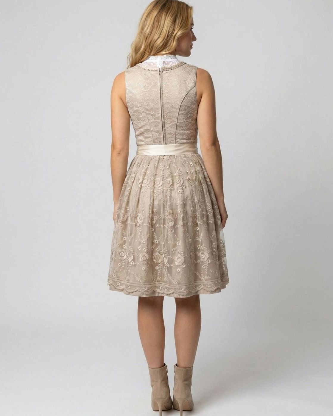 Leonie Lace Blouse Embroidered Dirndl Dress