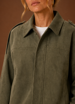 Women's Suede Oversized Jacket | Areleon