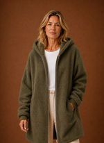 Women's Long Fleece Hooded Winter Jacket | Areleon