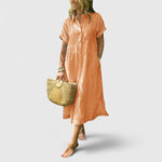 Maja Relaxed Striped Shirt Midi Dress