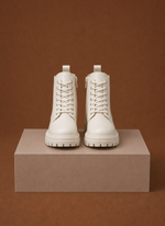 Women's Chunky Combat Lace Up Boots | Areleon