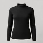 Ottery Ribbed Mock Neck Thermal in black