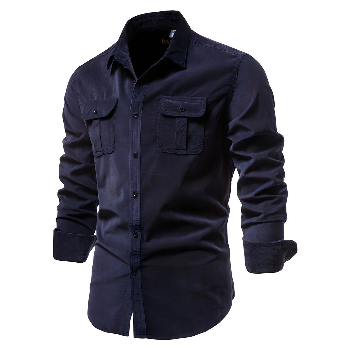 Richard Long-Sleeve Button-Placket Casual Shirt