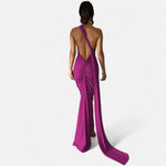 Lara One-Shoulder Halter Maxi Dress