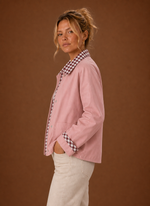 Women’s Barn Jacket - Check Collar Casual Coat | Areleon
