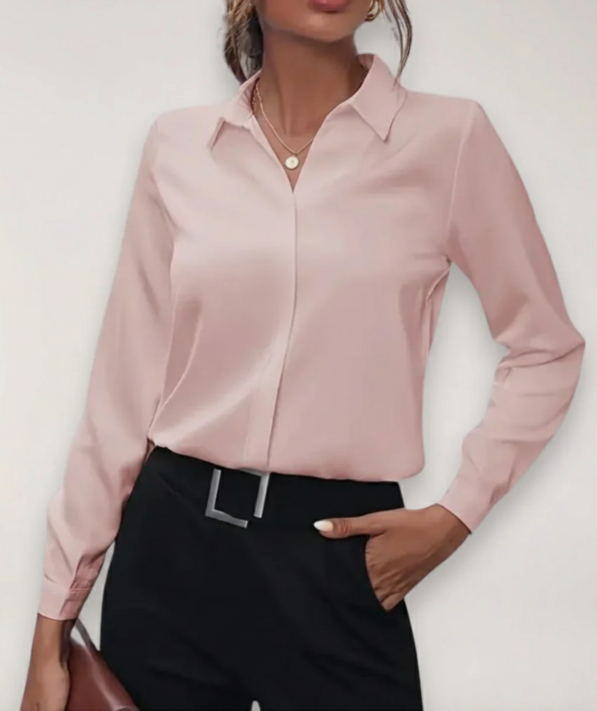 Julia Spring Button-Front Blouse