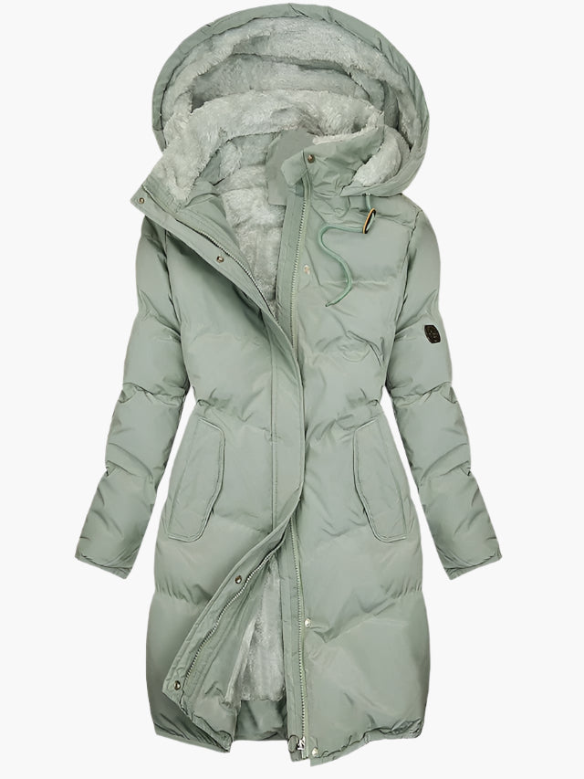 Emma Long Faux Fur Hooded Winter Coat