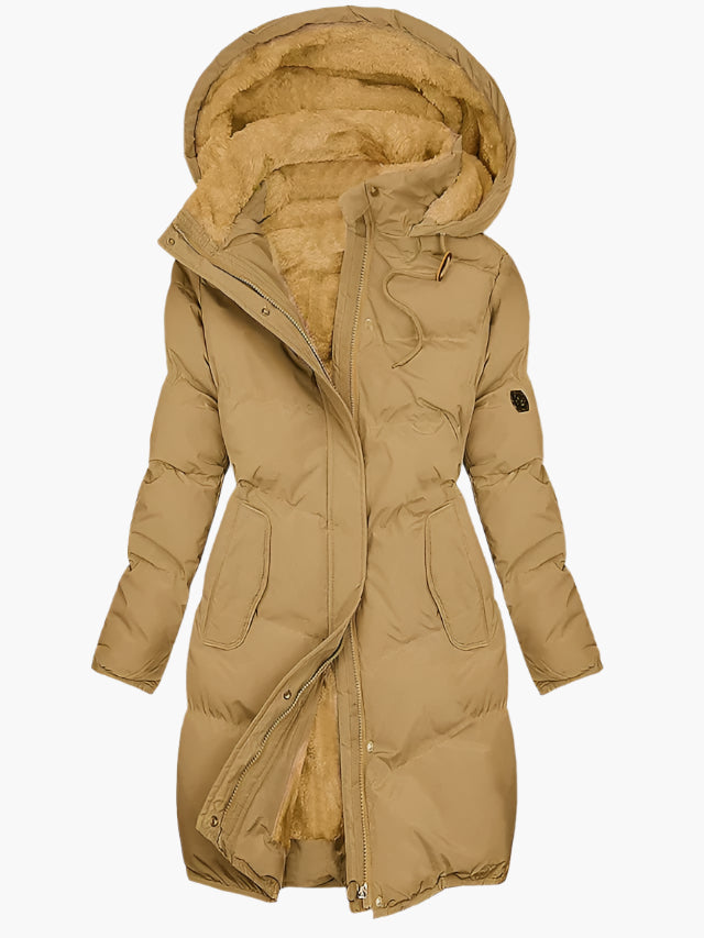 Emma Long Faux Fur Hooded Winter Coat