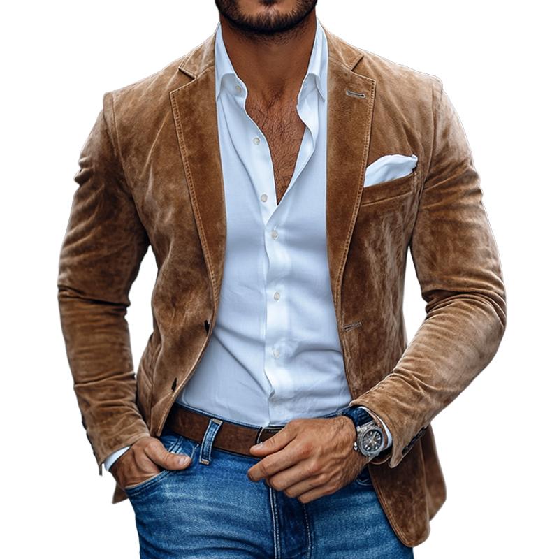 Gunnar Tailored Suede Smart-Casual Jacket