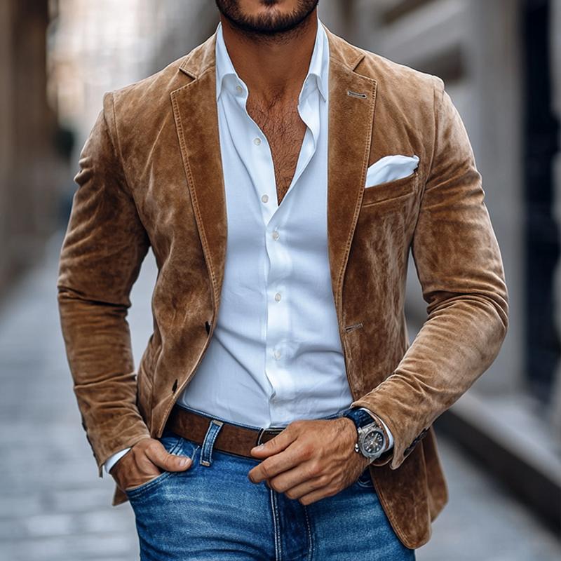 Gunnar Tailored Suede Smart-Casual Jacket