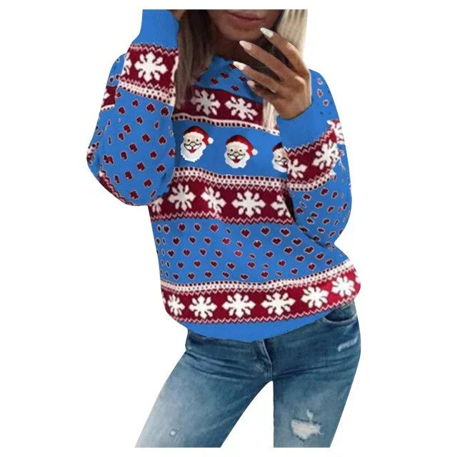 Emilia Santa Snowflake Christmas Sweater