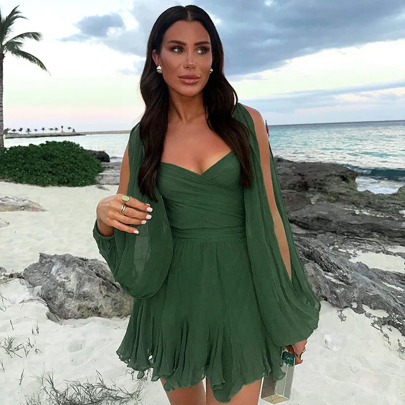 Sabine Puff Sleeve Summer Mini Dress