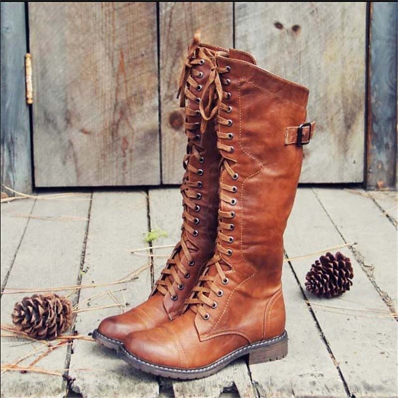Lena Tall Lace-Up Riding Boots