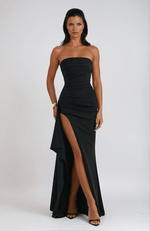 Claudia Strapless Slit Maxi Dress