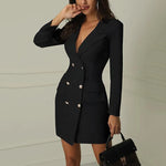 Greta Elegant Blazer Dress with Long Sleeves