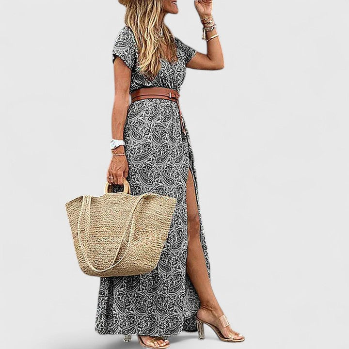Anke Boho V-Neck Maxi Dress
