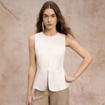 Nora Tailored Button-Front Vest