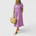 Maja Relaxed Striped Shirt Midi Dress