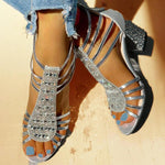 Isabella Strappy Open-Toe Block Heel Sandals