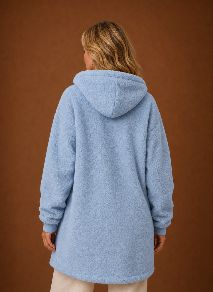 Women's Long Fleece Hooded Winter Jacket | Areleon