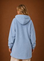 Women's Long Fleece Hooded Winter Jacket | Areleon