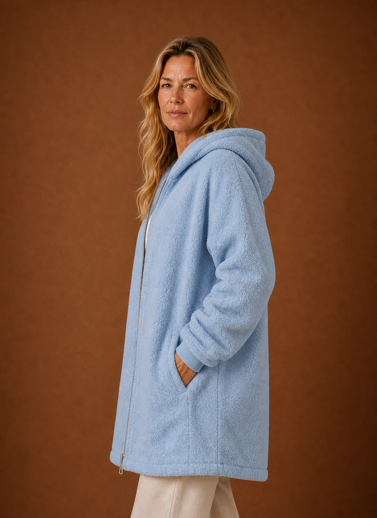 Women's Long Fleece Hooded Winter Jacket | Areleon