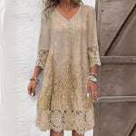 Greta Vintage Lace Trim Shift Dress