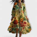 Eva Vintage Boho V-Neck Summer Dress