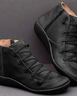 Frieda Lace-Up Leather Ankle Boots