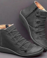 Frieda Lace-Up Leather Ankle Boots