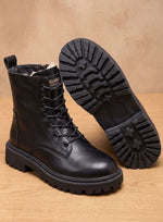Elfriede Lined Lace-Up Ankle Boots