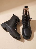 Elfriede Lined Lace-Up Ankle Boots